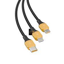 Realme 3 in 1 Charging Cable (1.2m) - Black Yellow
