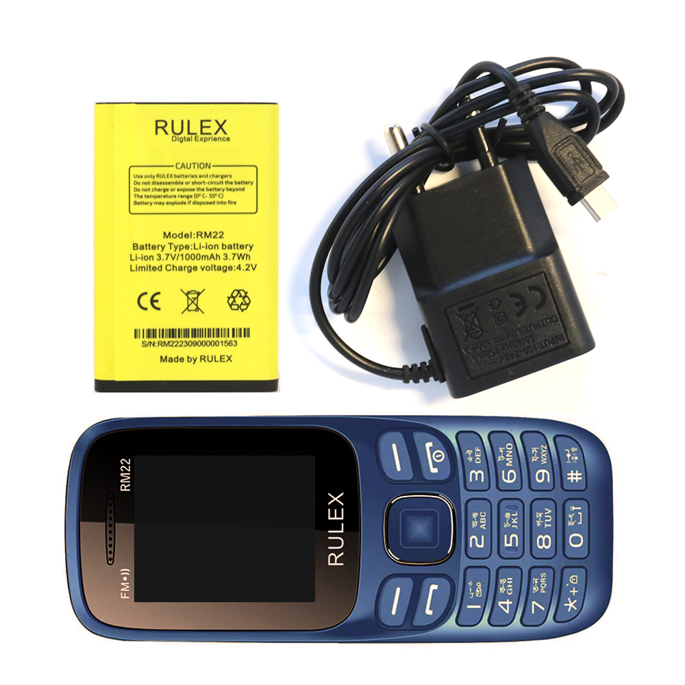 Rulex RM22 Dual Sim Phone (Cyan Green)