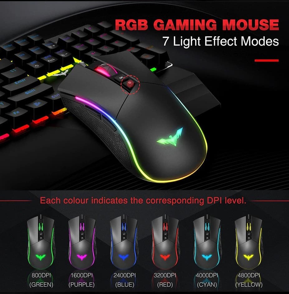 HAVIT KB389L MECHANICAL GAMING WIRED KEYBOARD AND MOUSE COMBO