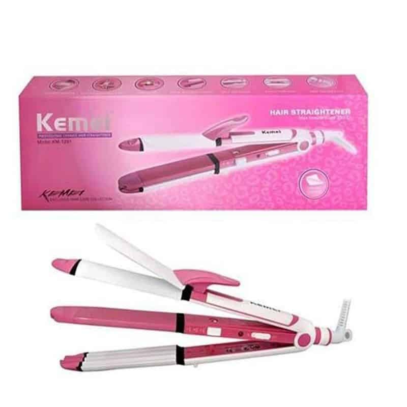 Kemei KM-1291 3 in 1 Hair Straightener