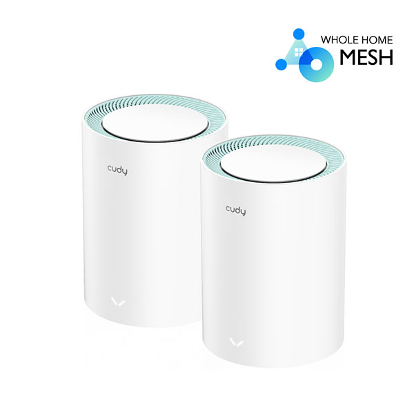 Cudy M1300 (2-Pack) AC1200 Dual Band Whole Home Wi-Fi Mesh Gigabit Router