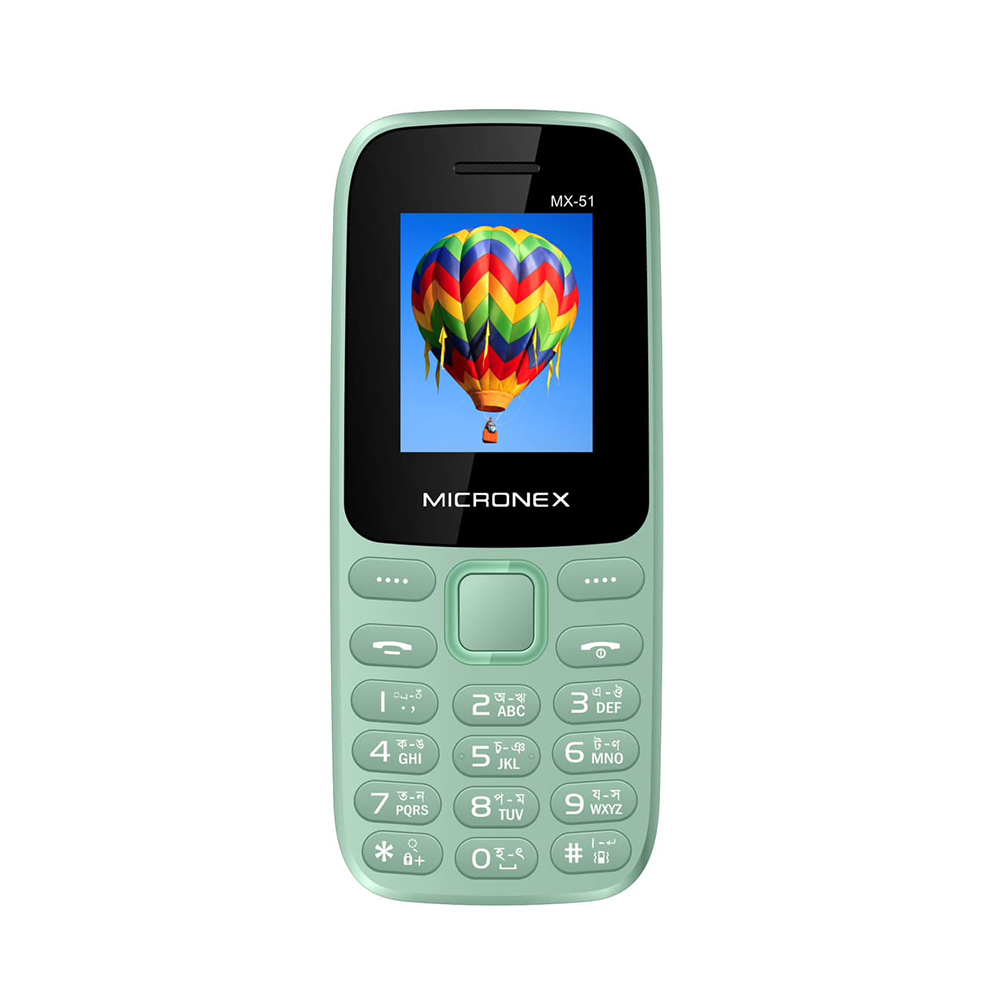 Micronex MX-51+ Dual Sim Phone (Cyan Green)