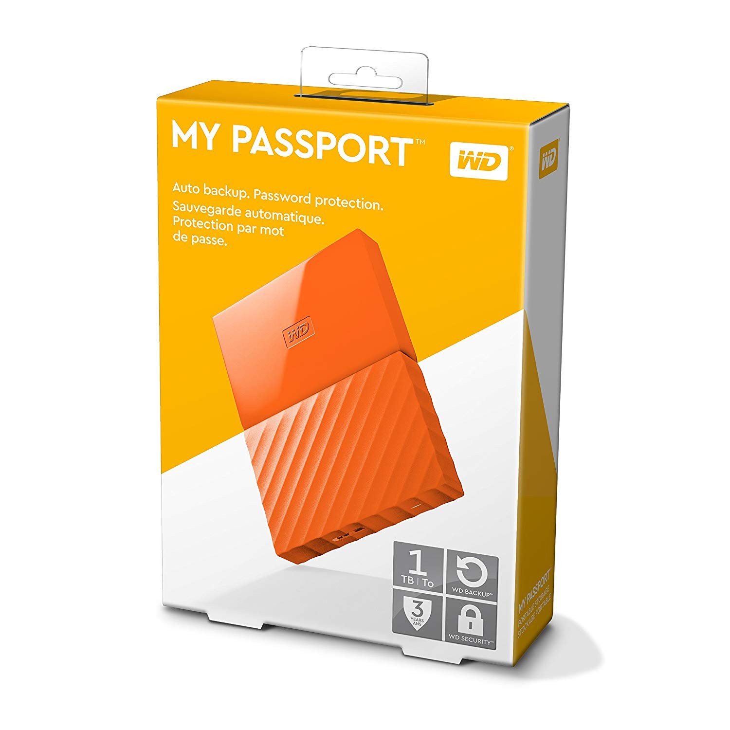 WD 1TB EXTERNAL HDD MY PASSPORT NEW ORANGE