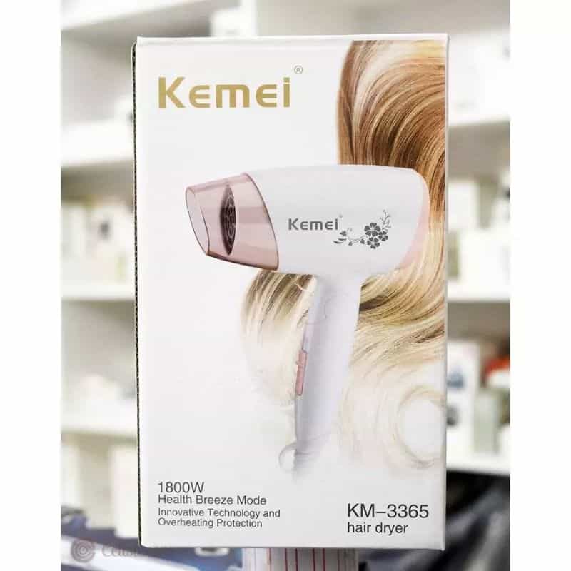 Kemei KM-3365 Hot And Normal Air Foldable Hair Dryer