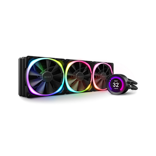 NZXT Kraken Z73 RGB 360mm Liquid CPU Cooler With LCD Display - Black