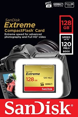 SanDisk Compact Flash Card 128 GB EXTREME