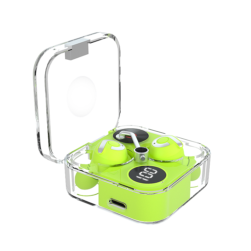 P61 Pro Transparent TWS Earbuds Wireless Headphone - Green