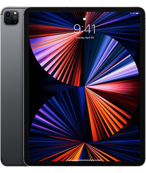 APPLE 2021 iPad Pro 12.9-inch Retina XDR Display M1 Chip Wi-Fi & Cellular 128GB 5th Generation Space Gray (MHR43)