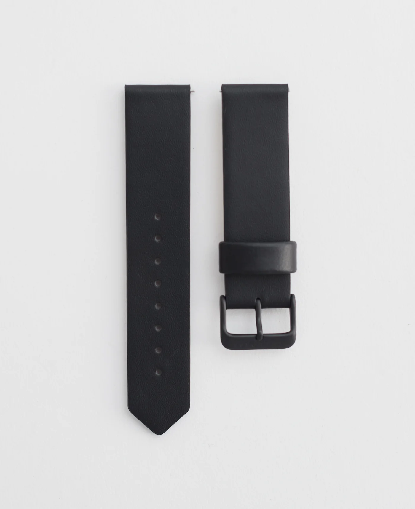 Black Leather 20 mm Smartwatch belt