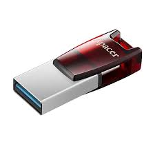 APACER 64GB AH180 USB 3.1 TYPE-C DUAL MOBILE FLASH DRIVE RED RP