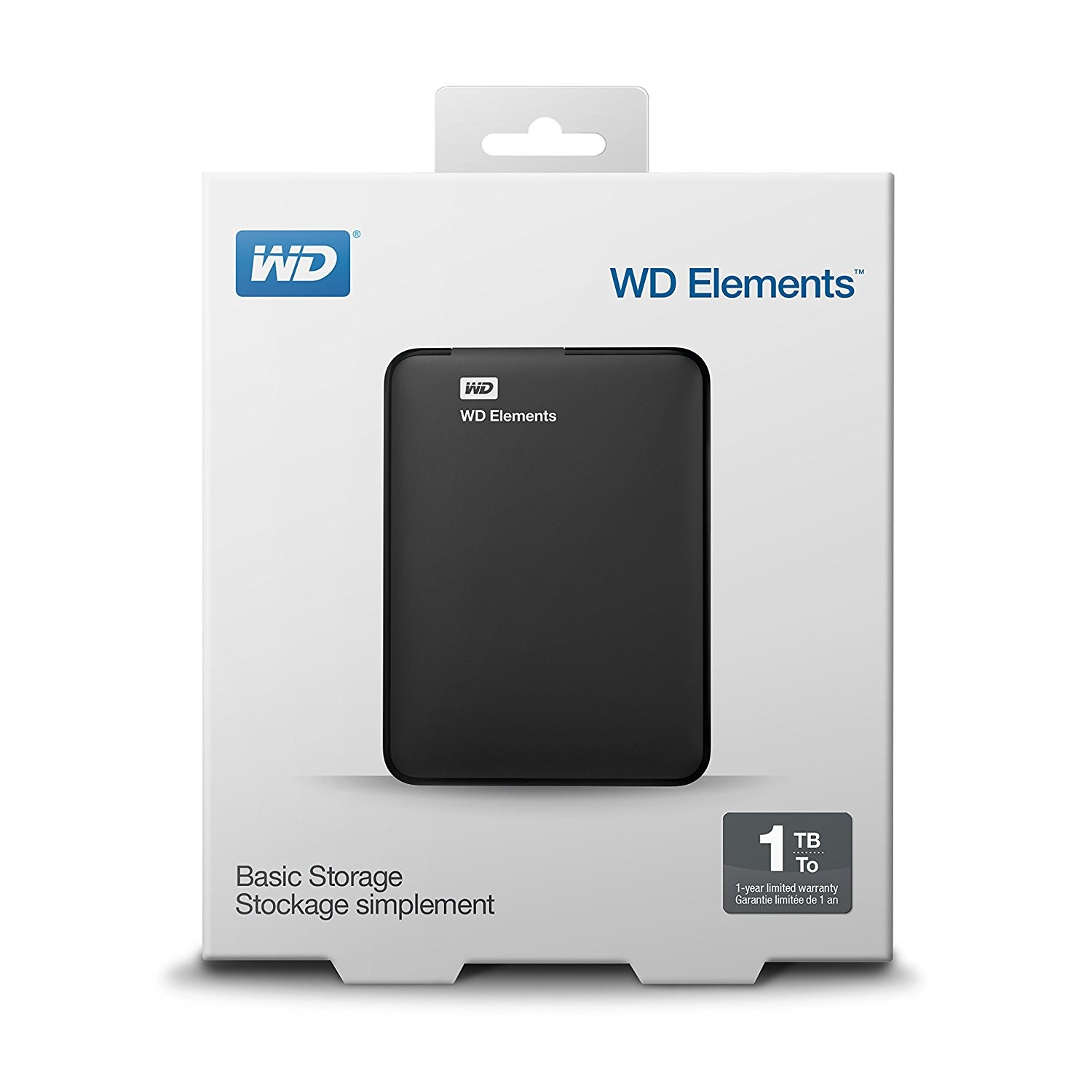 WD 1TB EXTERNAL HDD ELEMENTS, BLACK