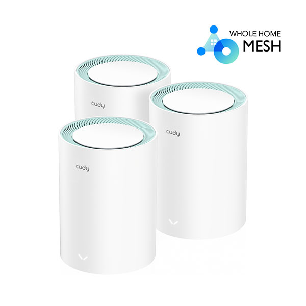 Cudy M1300 (3-Pack) AC1200 Dual Band Whole Home Wi-Fi Mesh Gigabit Router