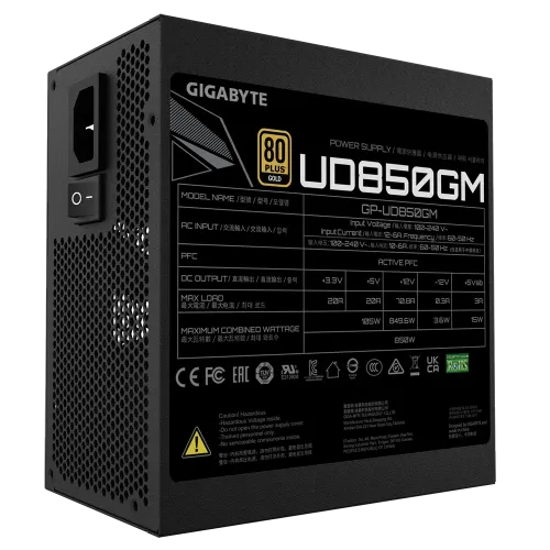 GIGABYTE UD850GM 850W Ultra Durable 80+ Gold Full Modular Power Supply