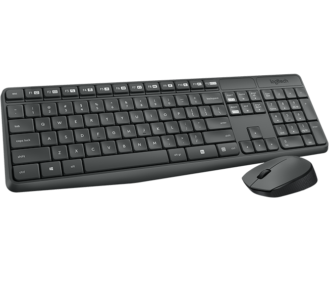 Logitech MK235 Wireless Keyboard and Mouse Combo Black (920-007939)