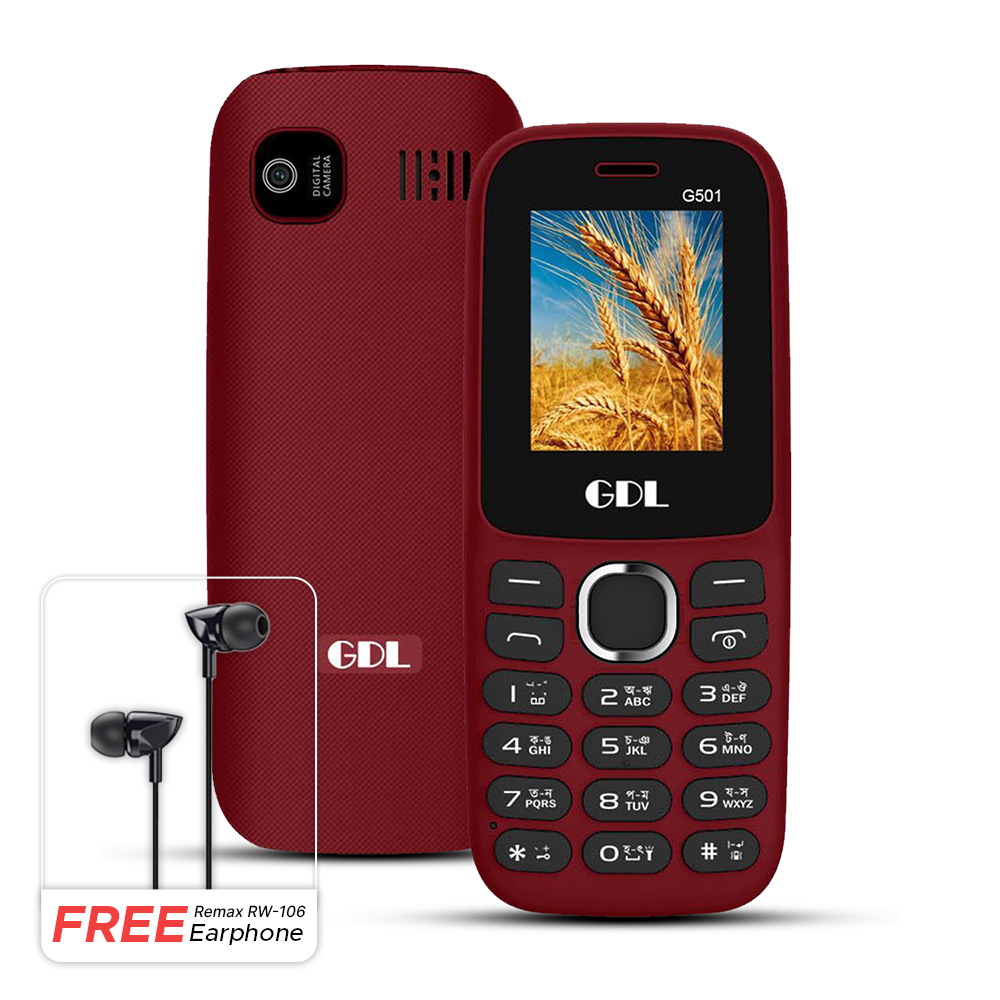 GDL G501 Dual Sim Phone (Free Remax RW 106 Earphone)