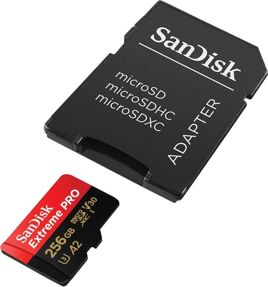 SanDisk Extreme Pro microSD Card 256GB V30 U3 C10 A2 UHS-I 170MB/s R 90MB/s | SDSQXCZ-256G-GN6MA