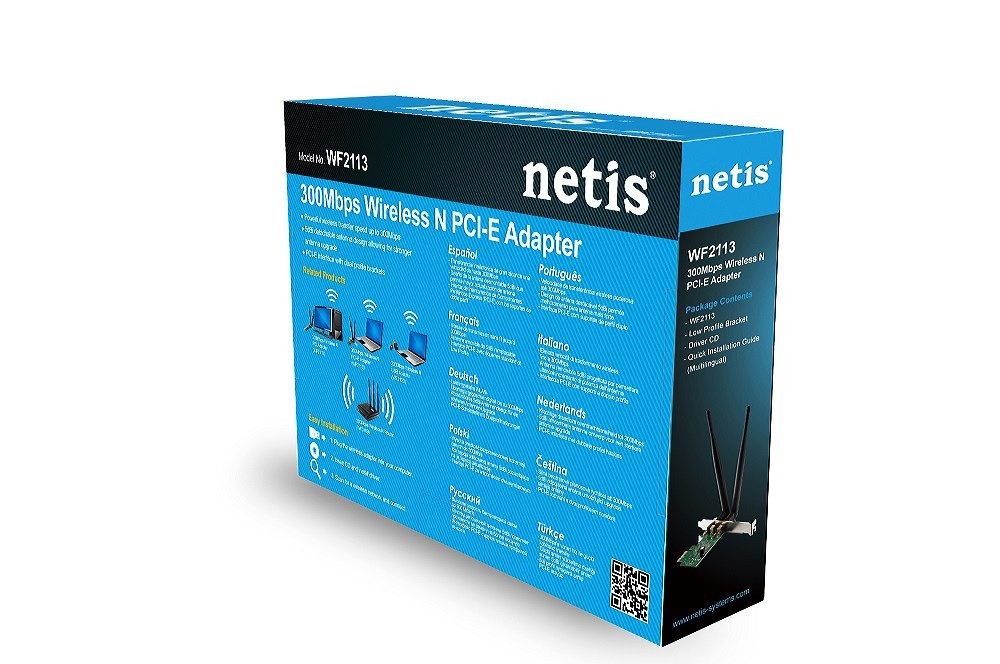 Netis WF2113 Wireless N 300Mbps Advanced PCI-E Adapter