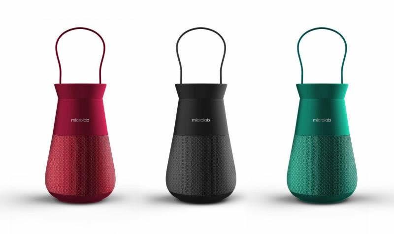 Microlab Lighthouse True Wireless Portable Speaker and Lantern (Black,Red,Green)