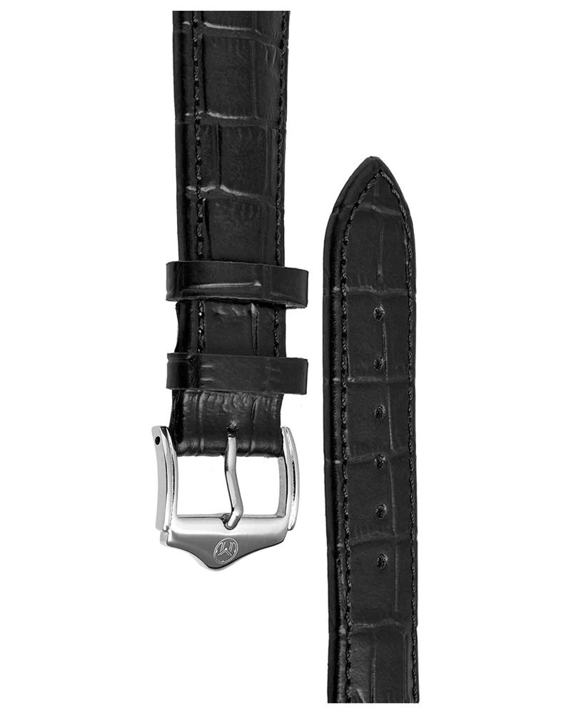 Black Leather 22 mm Smartwatch belt