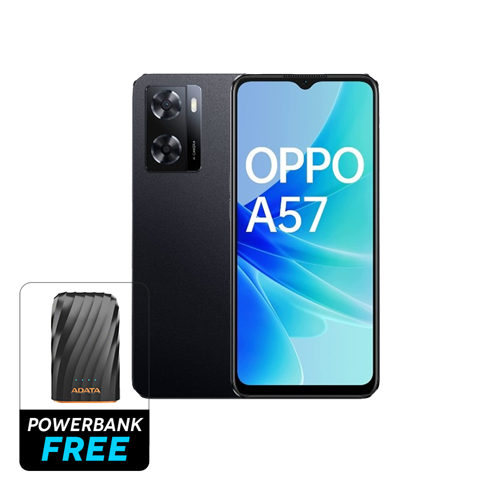 Oppo A57 4/64GB-Black- Smart Phone (Free Adata 10000mAh Powerbank)