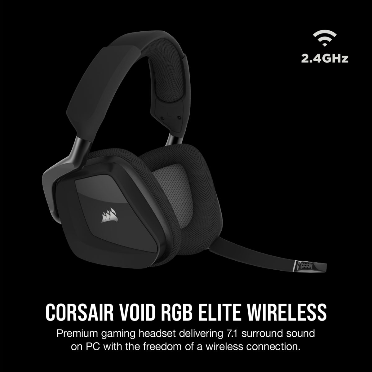 VOID RGB ELITE Wireless Premium Gaming Headset with 7.1 Surround Sound Carbon | CA-9011201-AP