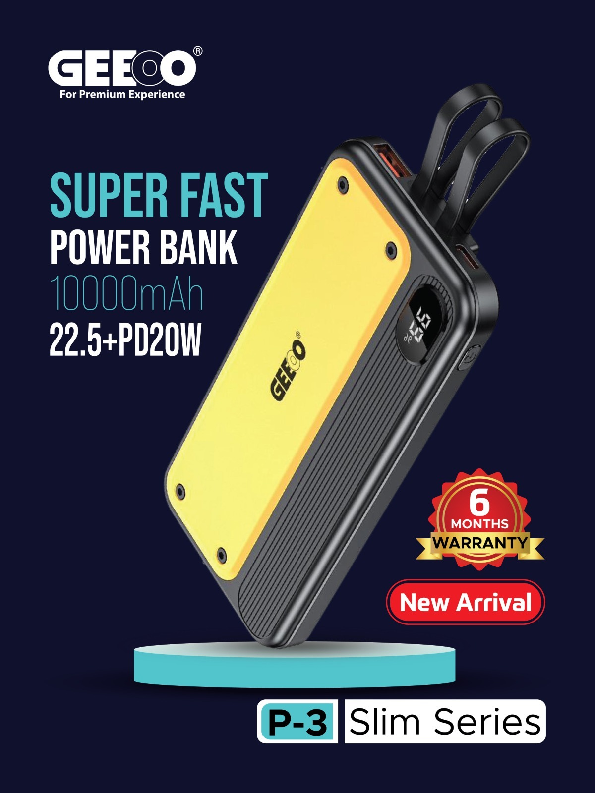 Geeoo P3 10000 mAh Slim Powerbank