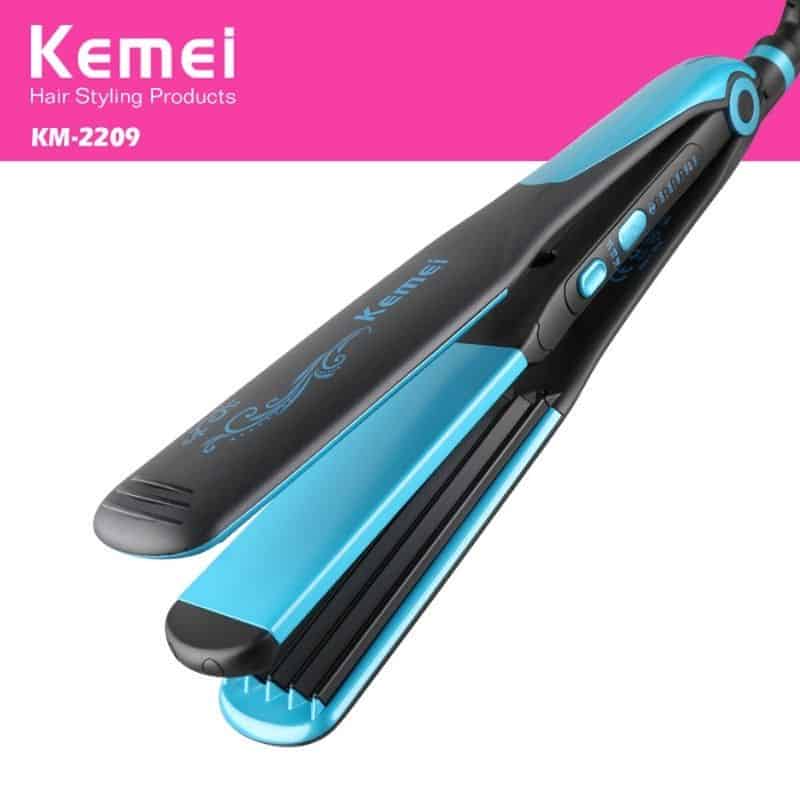 Kemei KM-2209 2-in-1 Hair Straightener + Curler