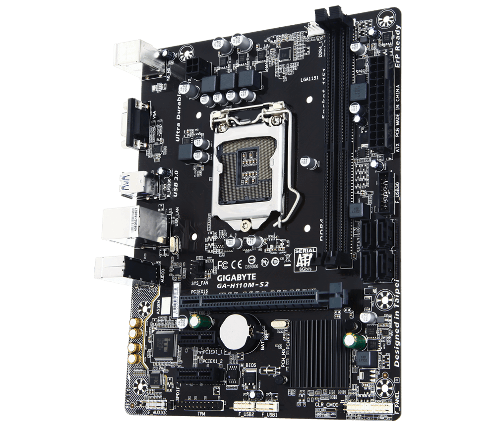 Gigabyte H110M-S2 ATX Ultra Durable Motherboard