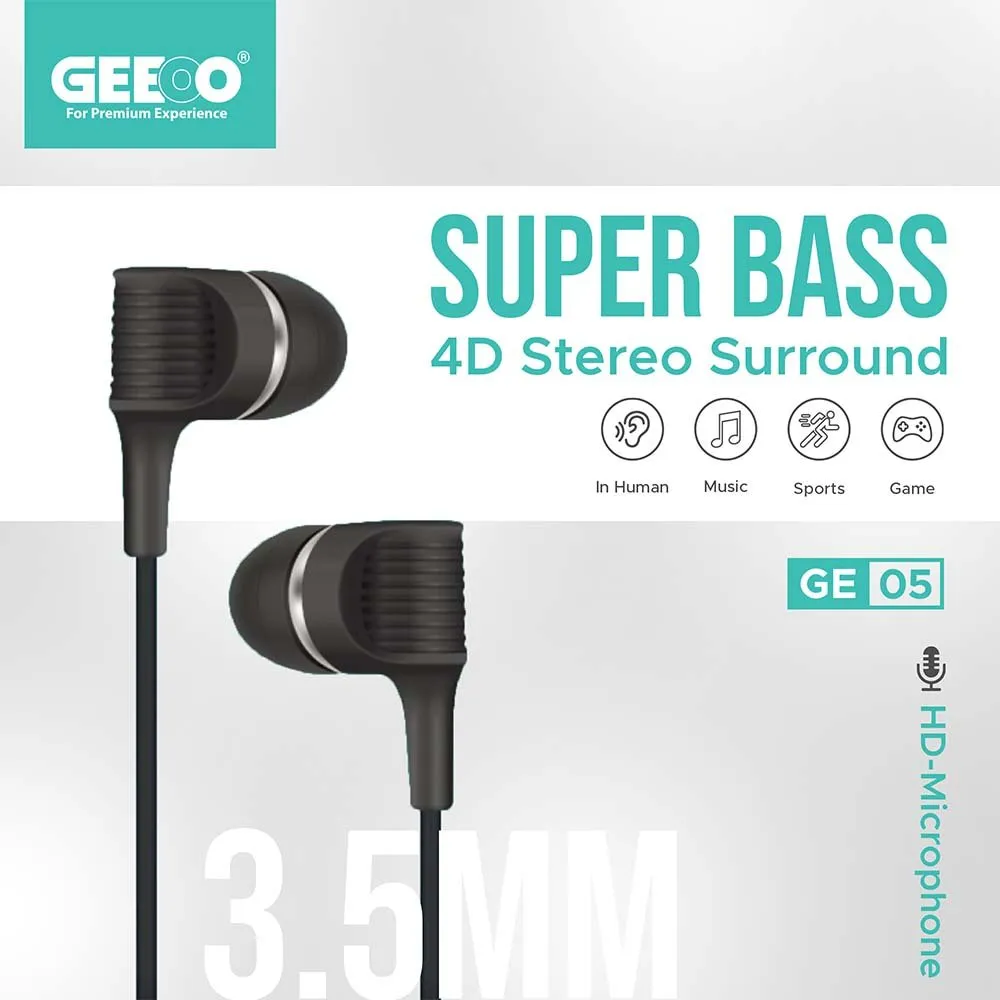 Geeoo GE05 Wired Earphone