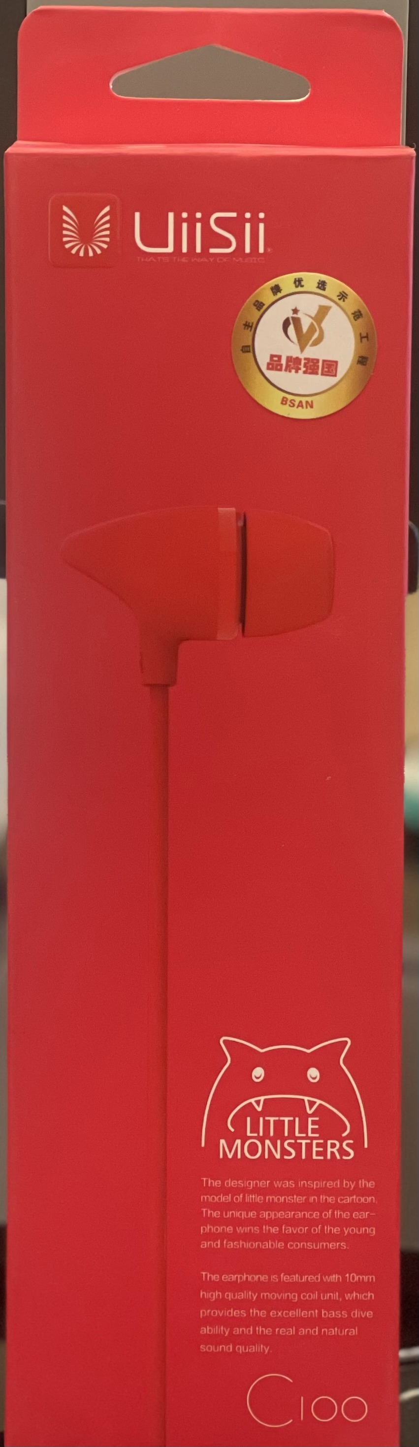C100 Wired EarPhones Red