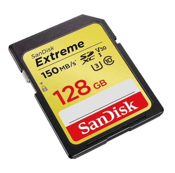 Sandisk Extreme 128GB SDXC UHS-I U3 Class 10 V30 Memory Card #SDSDXV5-128G-GNCIN