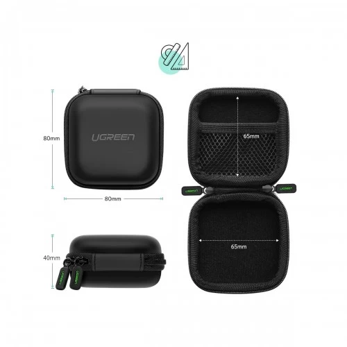 Ugreen Portable Mini Shockproof Carrying Poutch Bag Headphone Case (40816)