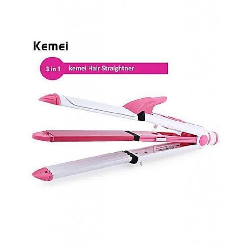 Kemei KM-1291 3 in 1 Hair Straightener