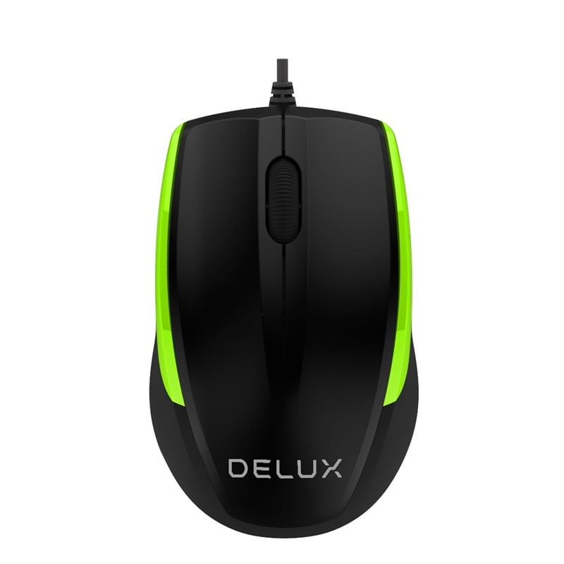 DELUX M321BU WIRED USB BLACK-RED OPTICAL MOUSE