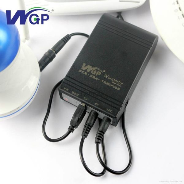 WGP Mini UPS Router & ONU Backup 5/9/12V (8,800mAh) - Up To 8 Hours Backup - Black