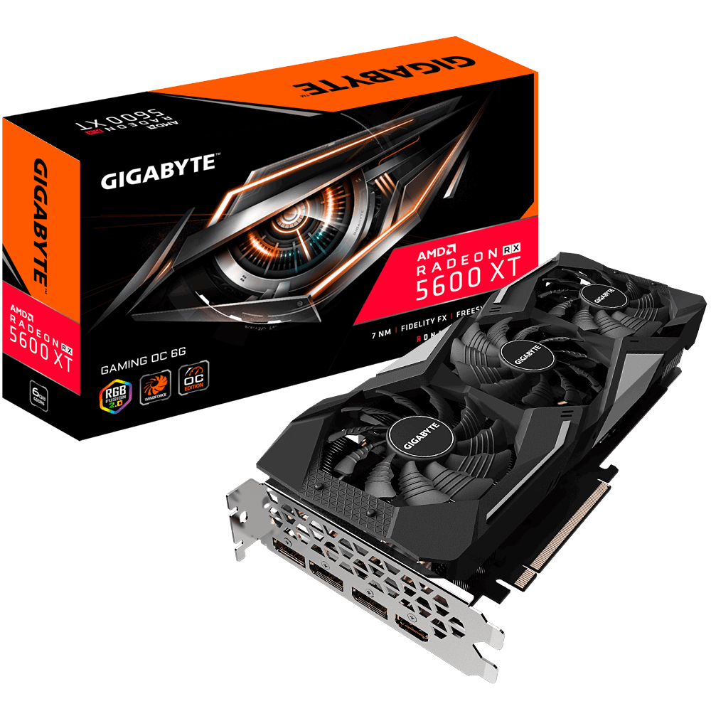 GIGABYTE GEFORCE GV Radeon RX 5600 XT GAMING OC 6G Graphics Card