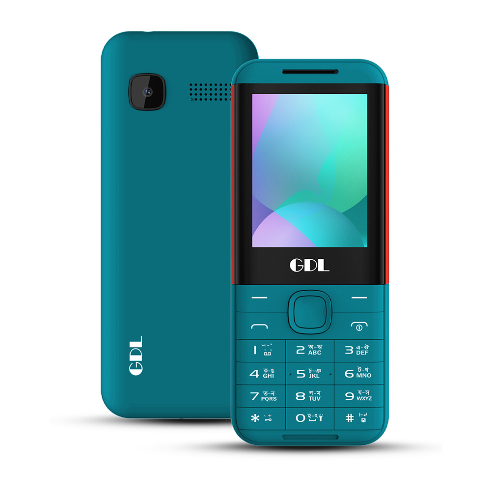 GDL G8+ Dual Sim Phone-Peacock Blue