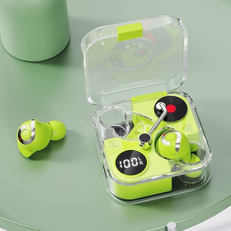 P61 Pro Transparent TWS Earbuds Wireless Headphone - Green