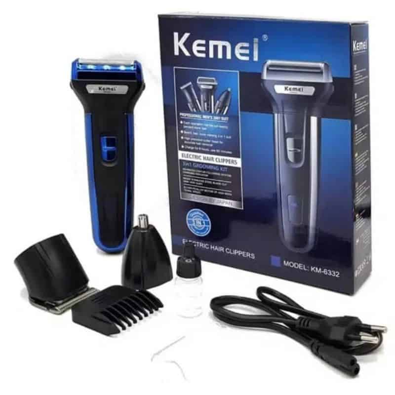 KM-6330 3 In 1 Hair Trimmer Grooming Kit