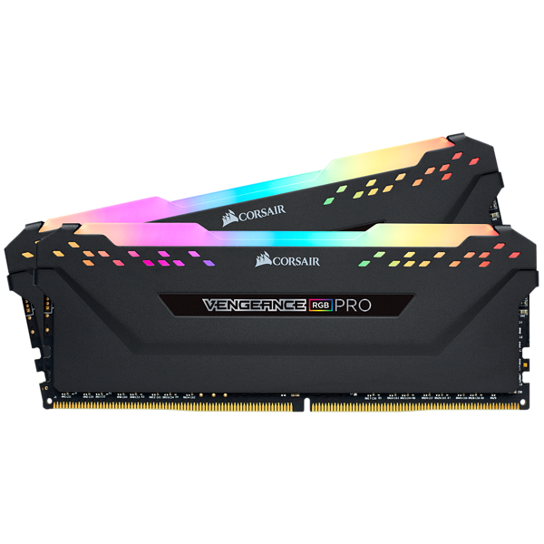 CORSAIR VENGEANCE® RGB PRO 32GB (2 x 16GB) DDR4 DRAM 3200MHz C16 Memory Kit — Black