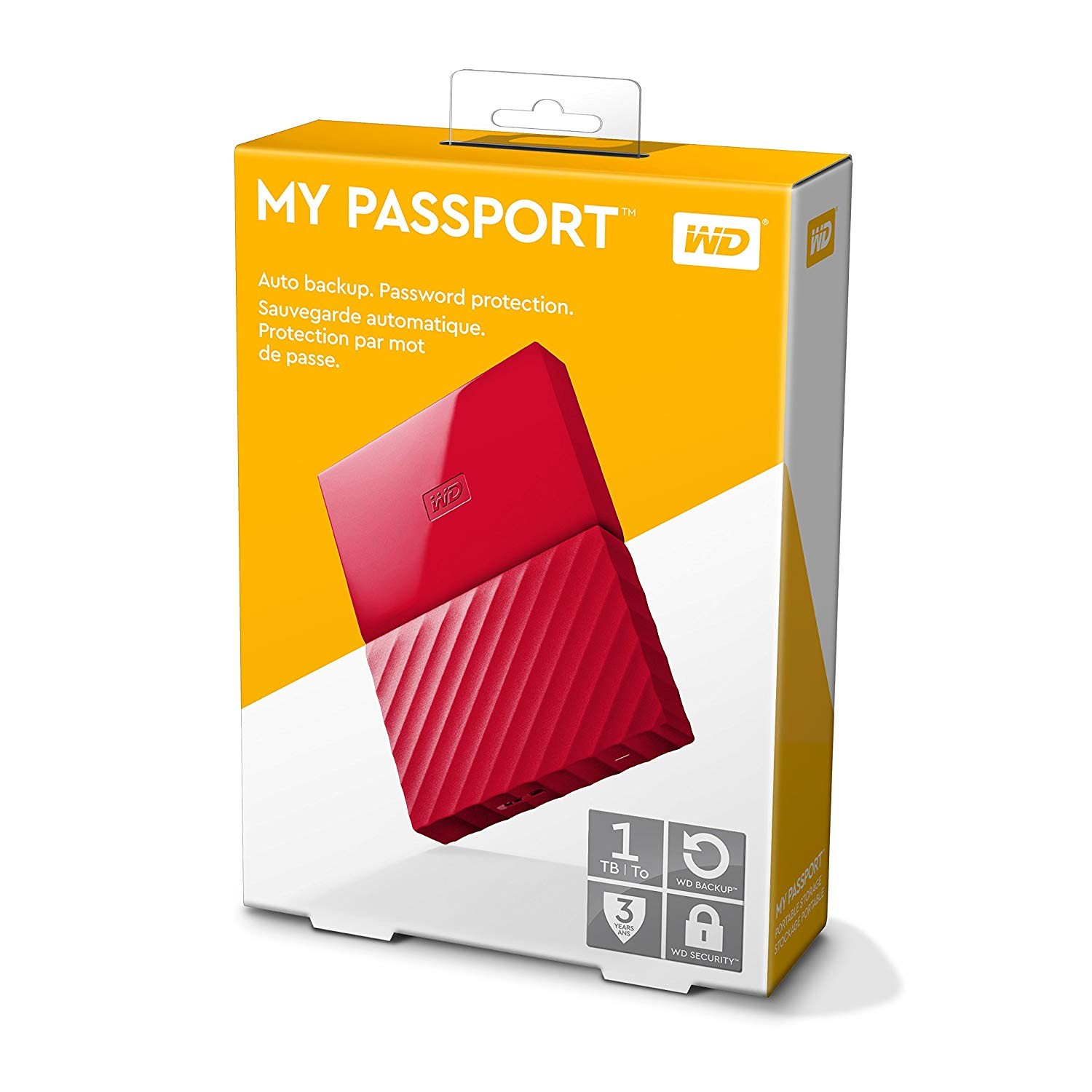 WD 1TB EXTERNAL HDD MY PASSPORT NEW RED