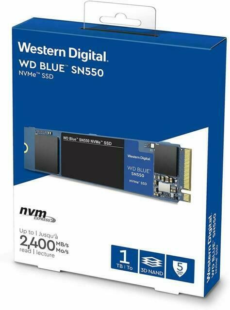 WD 1TB M.2 NVMe SOLID STATE DRIVE SN550 BLUE | WDS100T2B0C