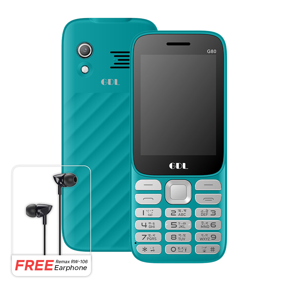 GDL G80 Dual Sim Phone (Free Remax RW 106 Earphone)