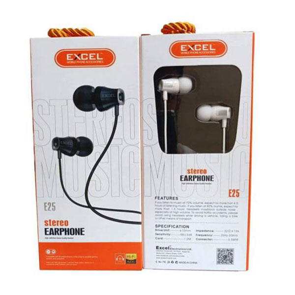 Excel E25 Wired Earphone (White)
