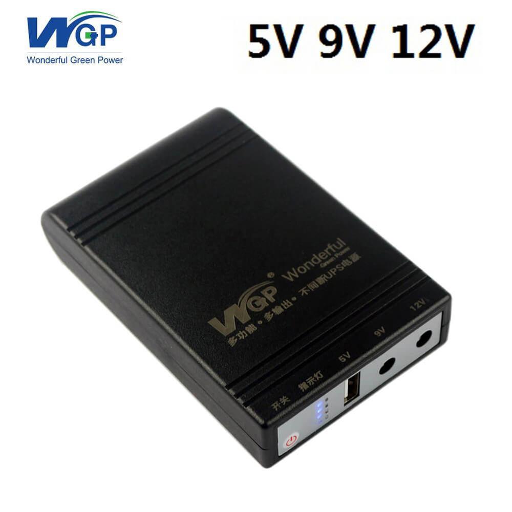 WGP Mini UPS Router & ONU Backup 5/9/12V (8,800mAh) - Up To 8 Hours Backup - Black